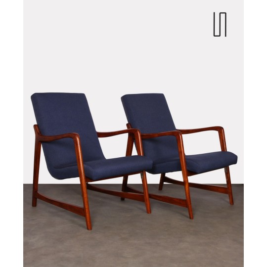 Pair of armchairs designed by Barbara Fenrych, 1960s - Eastern Europe design