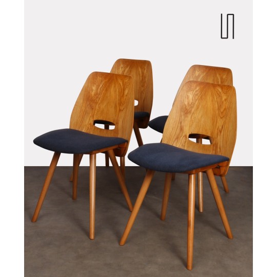 Suite of 4 chairs by Frantisek Jirak for Tatra Nabytok, 1960s - Eastern Europe design