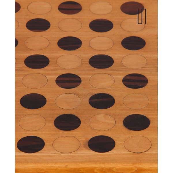 Small Czech solid wood games table, circa 1950 - Eastern Europe design