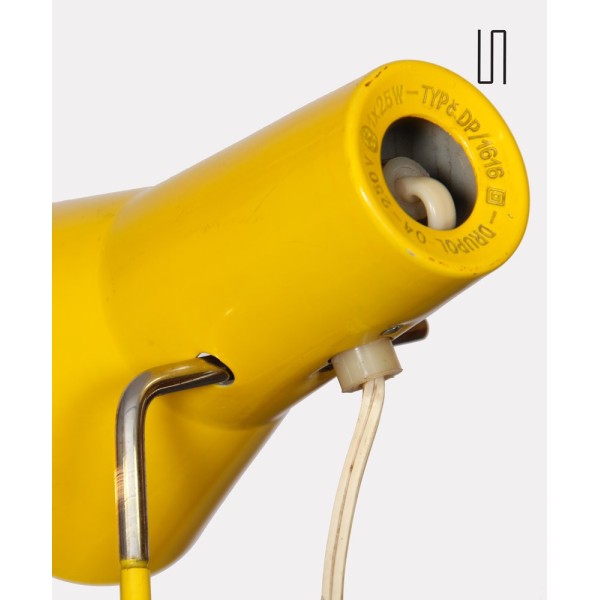 Pair of yellow lamps by Josef Hurka for Drupol, 1960s - Eastern Europe design