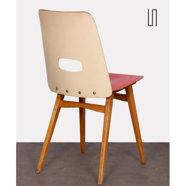 Paire de chaises rouges pour l'éditeur tchèque Ton, 1960 - Design d'Europe de l'Est