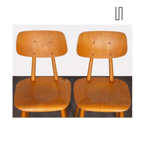 Paire de chaises tchèques vintage, 1960 - Design d'Europe de l'Est