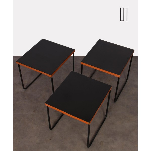 Suite de 3 tables basses attribuées à Pierre Guariche, 1950 - Design Français