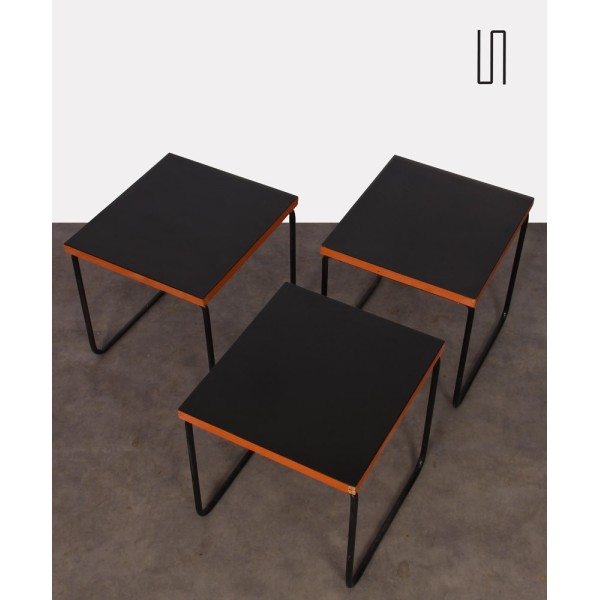 Suite of 3 coffee tables attributed to Pierre Guariche, 1950s - French design