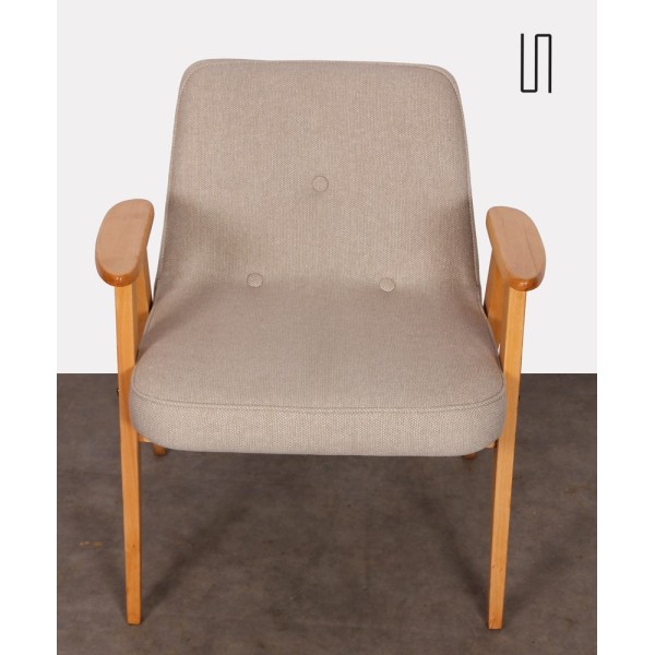 Fauteuil en chêne dessiné par Jozef Chierowski, circa 1960 - Design d'Europe de l'Est