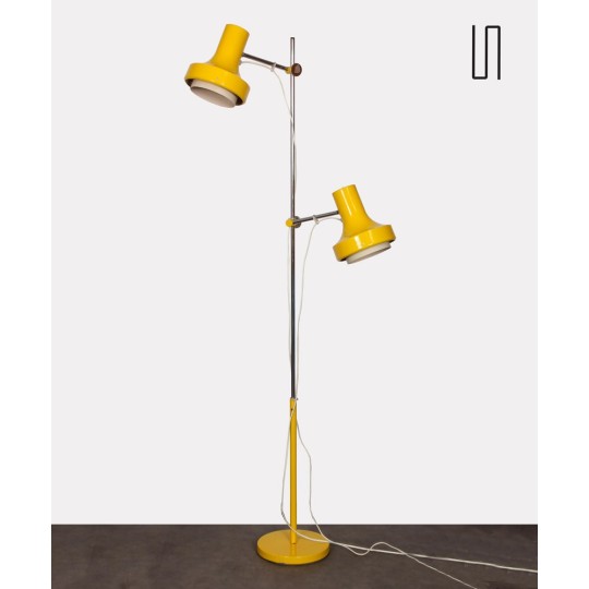 Lampadaire jaune par Josef Hurka pour Napako, 1970 - Design d'Europe de l'Est