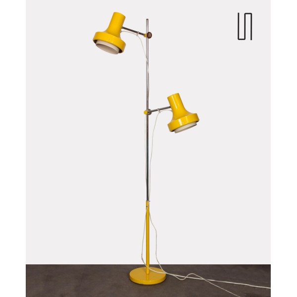 Yellow floor lamp by Josef Hurka for Napako, 1970s - Eastern Europe design