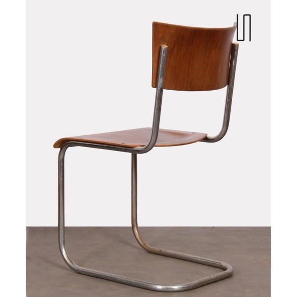 Chaise en métal dessinée Mart Stam, fabriquée vers 1940 - 