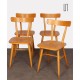 Ensemble de quatre chaises en bois éditées par Ton, 1960 - Design d'Europe de l'Est