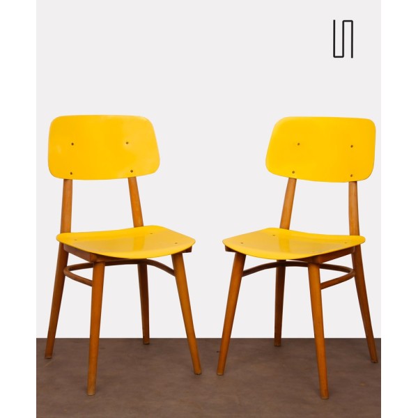 Pair of vintage chairs produced by Ton, 1970s - Eastern Europe design