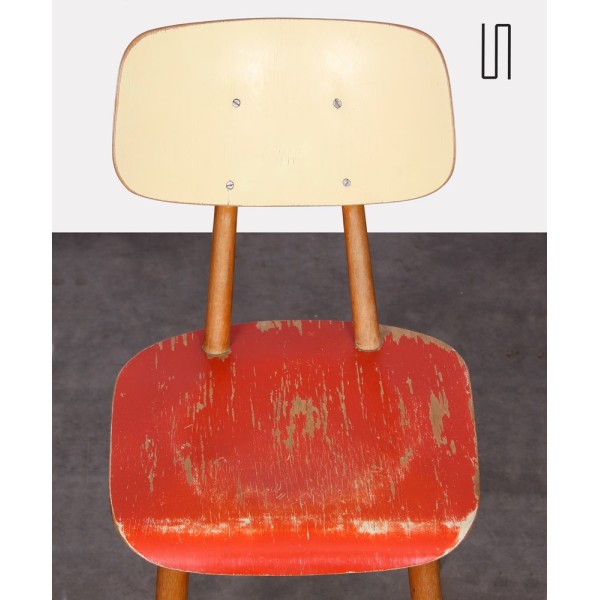 Vintage wooden chair for the manufacturer Ton, 1960s - Eastern Europe design