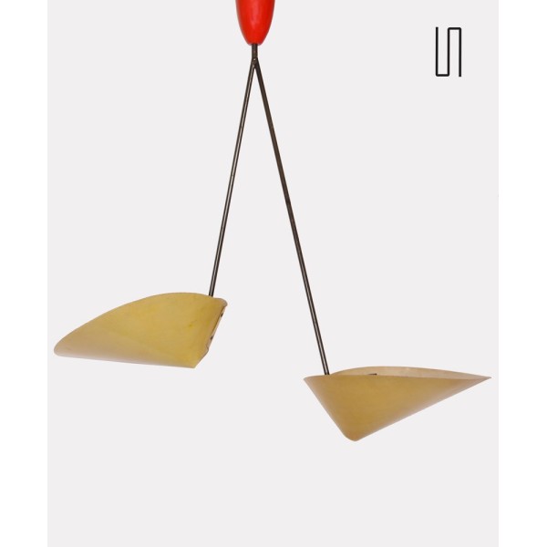 Vintage hanging lamp by Josef Hurka for Napako, 1960s - Eastern Europe design