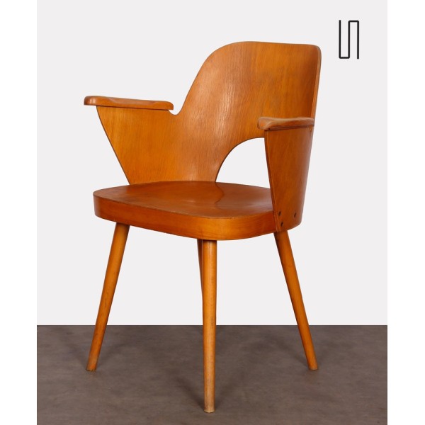 Wooden armchair by Lubomir Hofmann, 1960 - Eastern Europe design