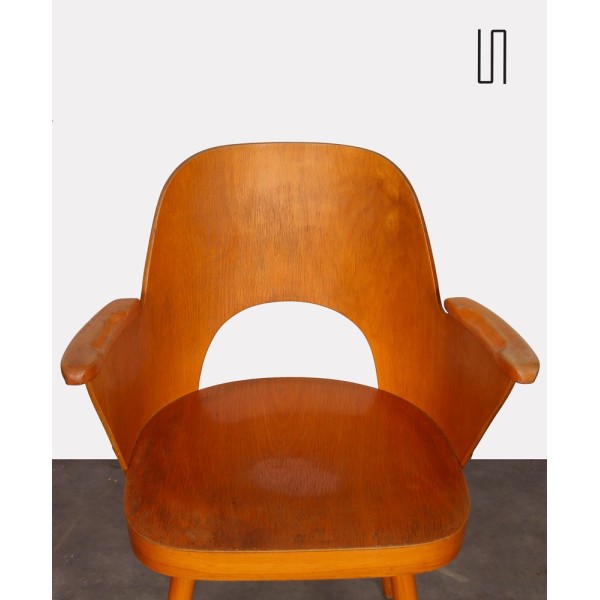 Wooden armchair by Lubomir Hofmann, 1960 - Eastern Europe design