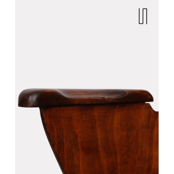 Wooden armchair stained by Lubomir Hofmann for Ton, 1960 - 