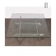 Vintage metal and glass coffee table by Paul Legeard, 1970s - French design