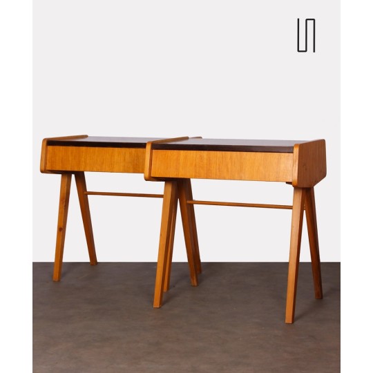 Paire de tables de chevet attribuées à Frantisek Jirak, 1970 - Design d'Europe de l'Est