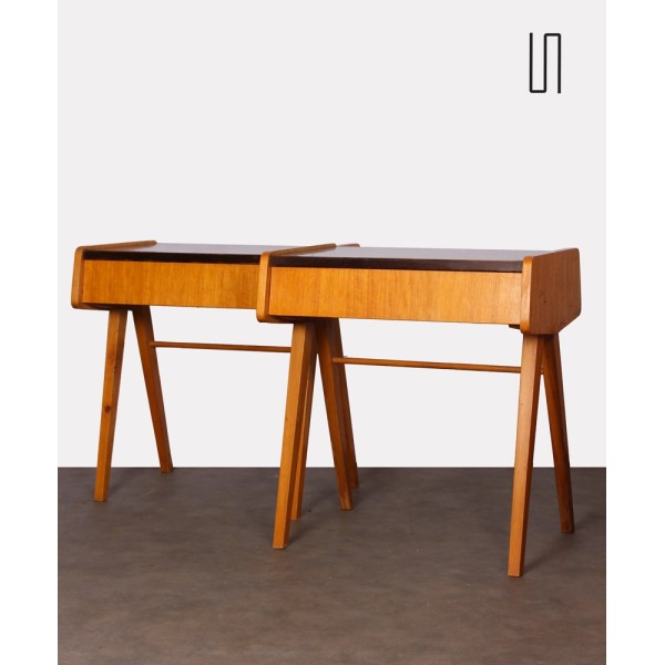 Paire de tables de chevet attribuées à Frantisek Jirak, 1970 - Design d'Europe de l'Est