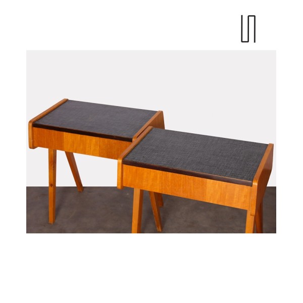 Paire de tables de chevet attribuées à Frantisek Jirak, 1970 - Design d'Europe de l'Est