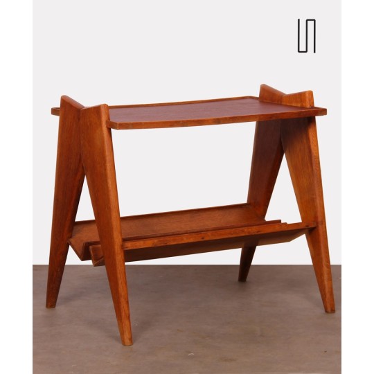 Vintage magazine rack, in the style of René Gabriel, circa 1950 - French design