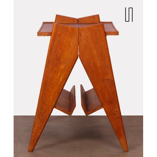 Vintage magazine rack, in the style of René Gabriel, circa 1950 - French design