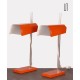 Pair of orange metal lamps designed by Josef Hurka, 1970s - Eastern Europe design