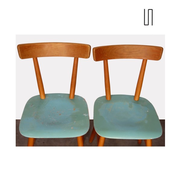 Pair of vintage chairs edited by Ton, 1960s - Eastern Europe design