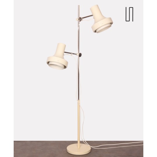 White metal floor lamp by Josef Hurka for Napako, 1970s - Eastern Europe design