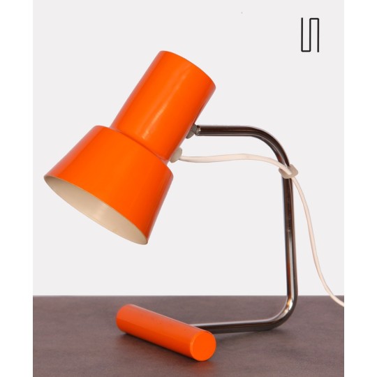 Small orange table lamp by Josef Hurka for Napako, 1970s