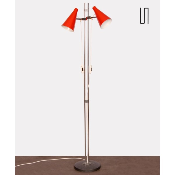 Vintage metal floor lamp by Josef Hurka for Lidokov, 1960s - Eastern Europe design