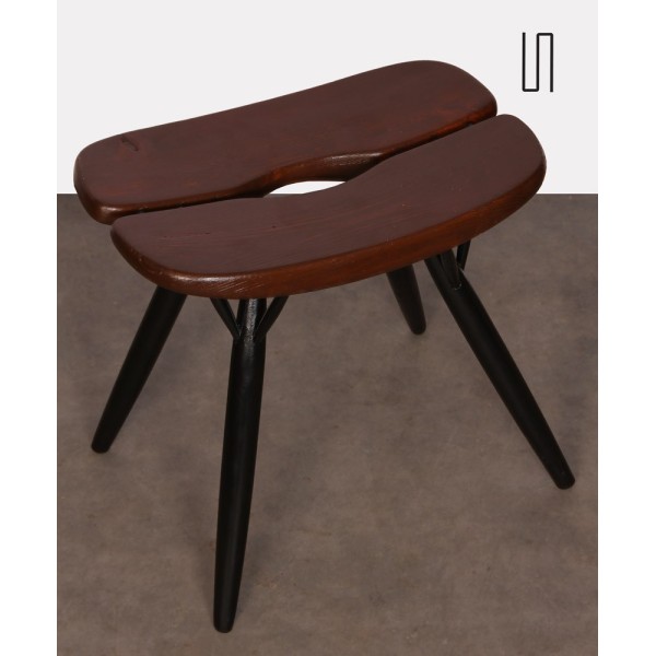 Vintage stool by Ilmari Tapiovaara, Pirkka model, 1950s - Scandinavian design