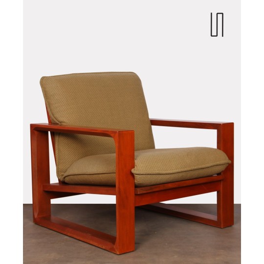 Fauteuil vintage en bois par Miroslav Navratil, modèle Daria, 1985 - Design d'Europe de l'Est