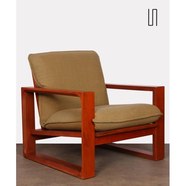 Vintage wooden armchair by Miroslav Navratil, model Daria, 1985 - Eastern Europe design