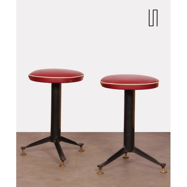 Pair of craftsman's vintage stools, 1960s - 
