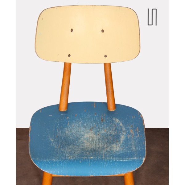 Chaise vintage en bois par le fabricant tchèque Ton, 1960 - Design d'Europe de l'Est