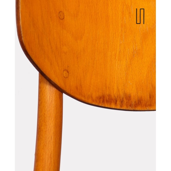 Paire de chaises vintage en bois et en skaï, 1960 - Design d'Europe de l'Est