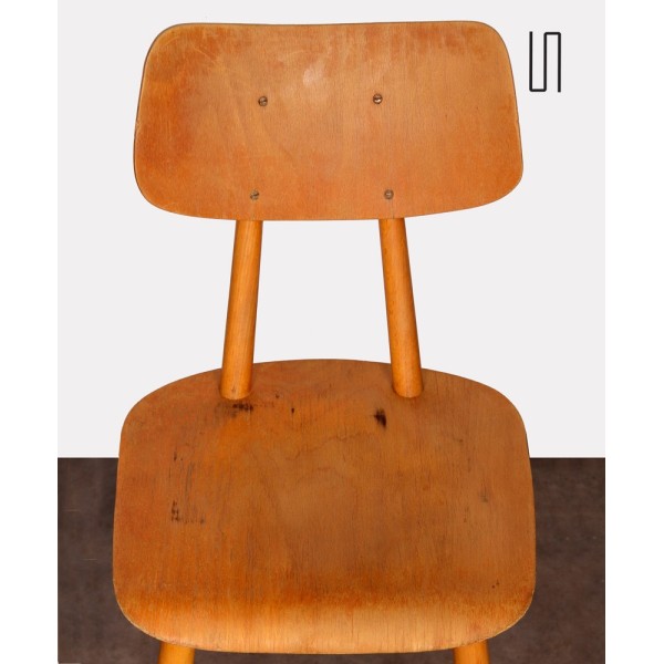 Vintage wooden chair produced by Ton circa 1960 - Eastern Europe design