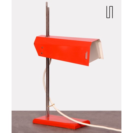 Lampe rouge en métal dessinée par Josef Hurka pour Lidikov, 1970 - Design d'Europe de l'Est