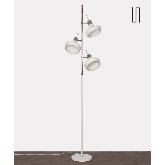 Lampadaire blanc par Etienne Fermigier pour Monix, 1970