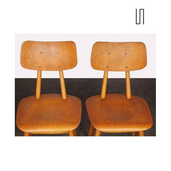 Pair of vintage chairs edited by Ton, 1960s - Eastern Europe design