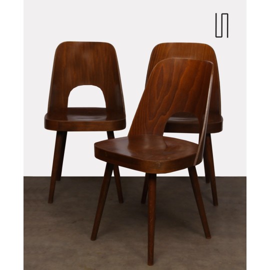 Suite of 3 vintage chairs by Oswald Haerdtl for Ton, 1960s - Eastern Europe design