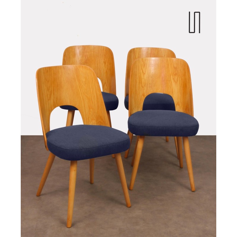 Suite of 4 chairs by Oswald Haerdlt for Tatra Nabytok, 1950