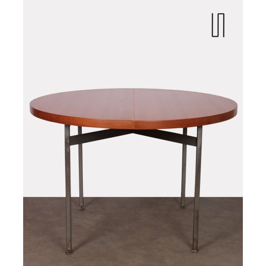 Extendable round table by Gérard Guermonprez, circa 1950 - French design