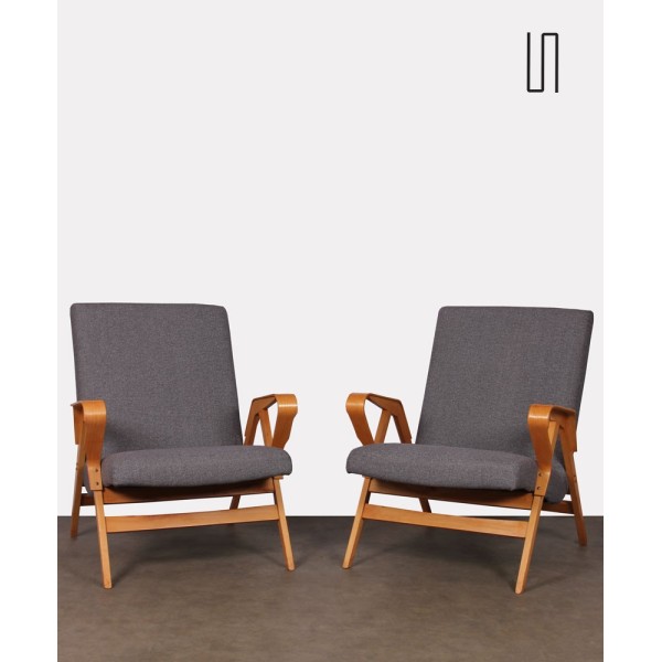Pair of vintage armchairs edited by Tatra Nabytok, circa 1960 - Eastern Europe design