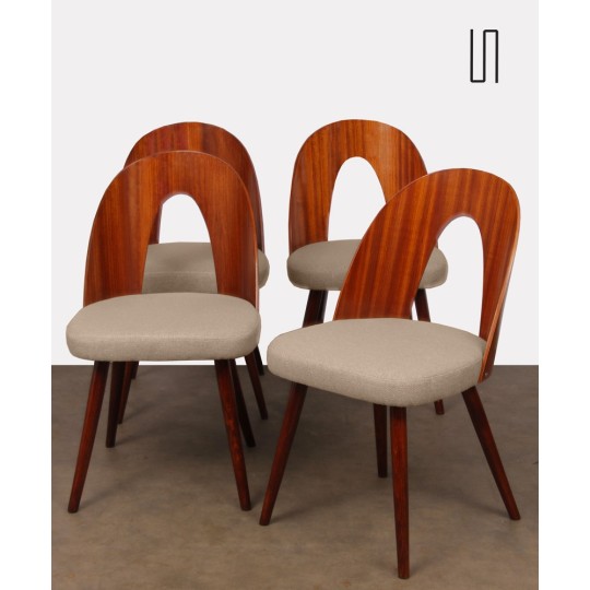 Série de 4 chaises vintage par Antonin Suman, 1960 - Design d'Europe de l'Est