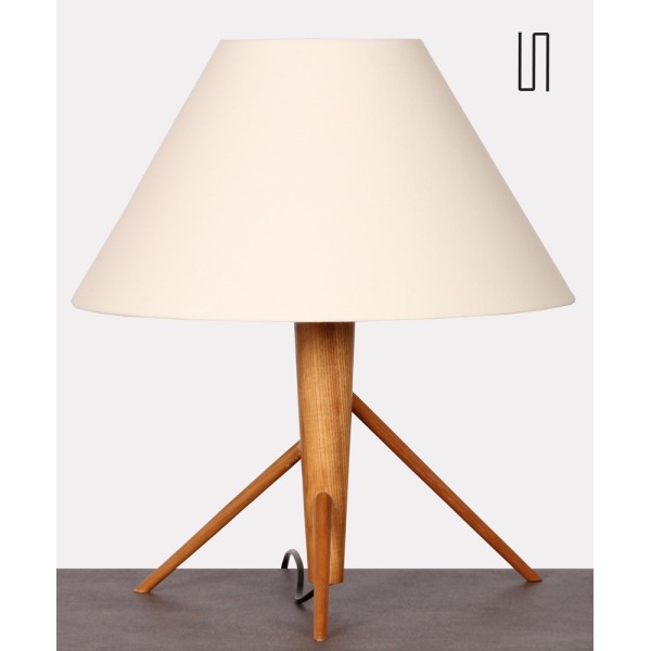 Wooden table lamp, Czech design from the 1960s - Eastern Europe design