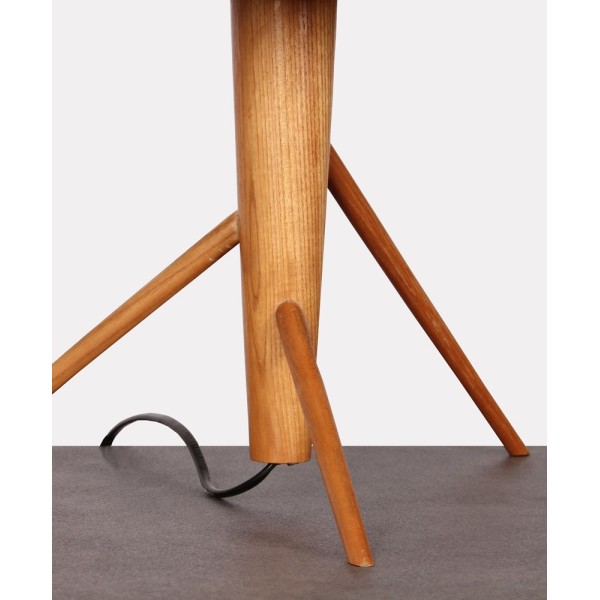 Lampe à poser en bois, fabrication tchèque datant des années 1960 - Design d'Europe de l'Est