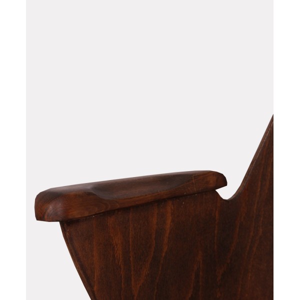 Fauteuil vintage en bois par Lubomir Hofmann pour Ton, 1960 - 