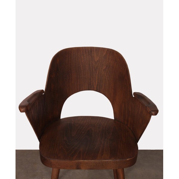 Vintage wooden armchair by Lubomir Hofmann for Ton, 1960s - 