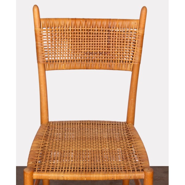 Vintage cane chair, Czech design, 1960s - Eastern Europe design
